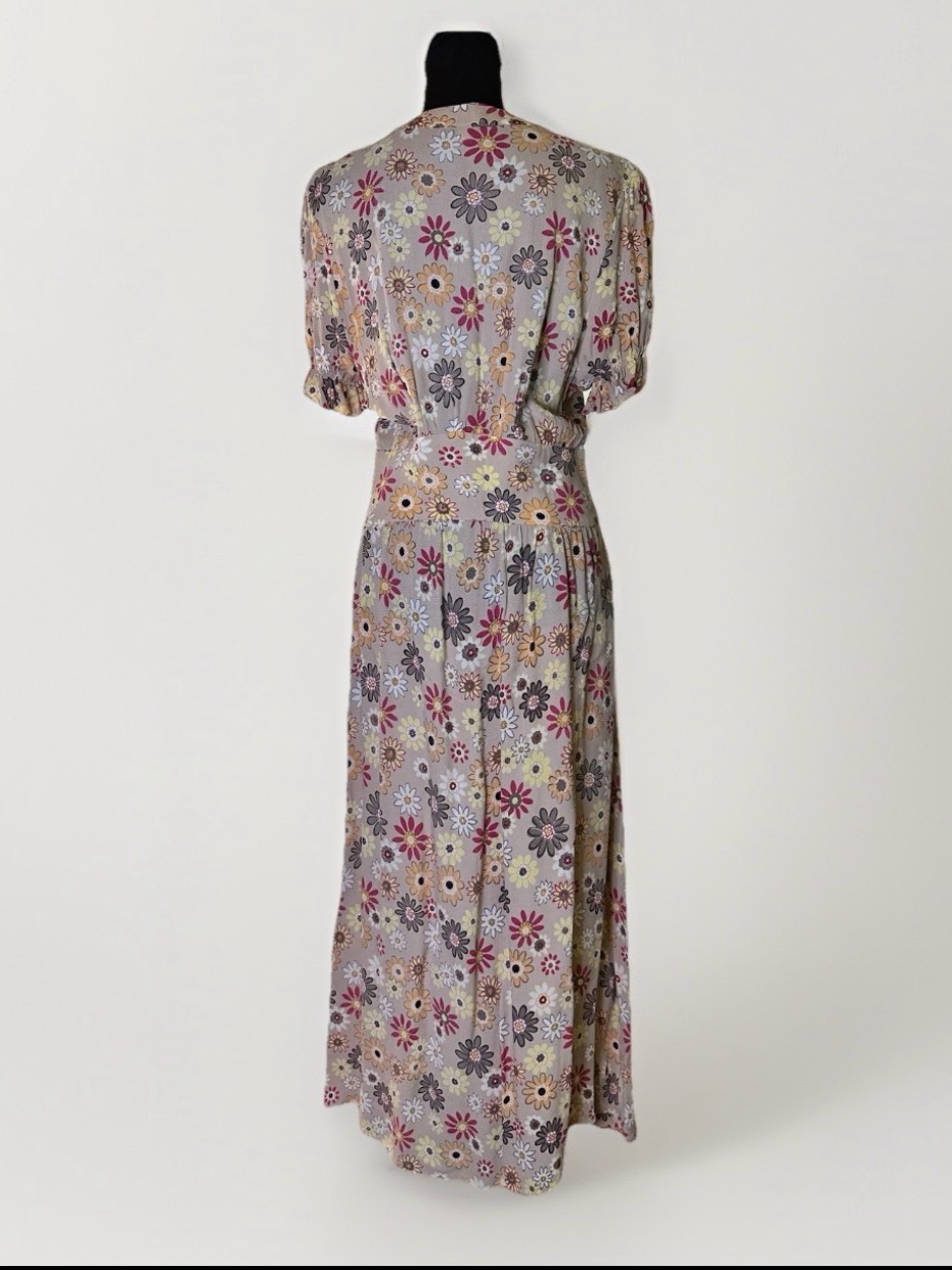 Monte Floral Maxi Dress Floral Full Button Sz L Boho Cottage Core $125 New — image 3 of 8
